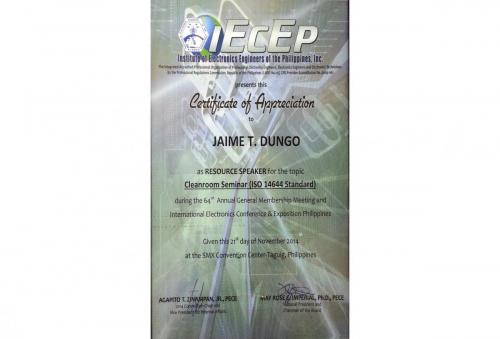 Certification of EcEp